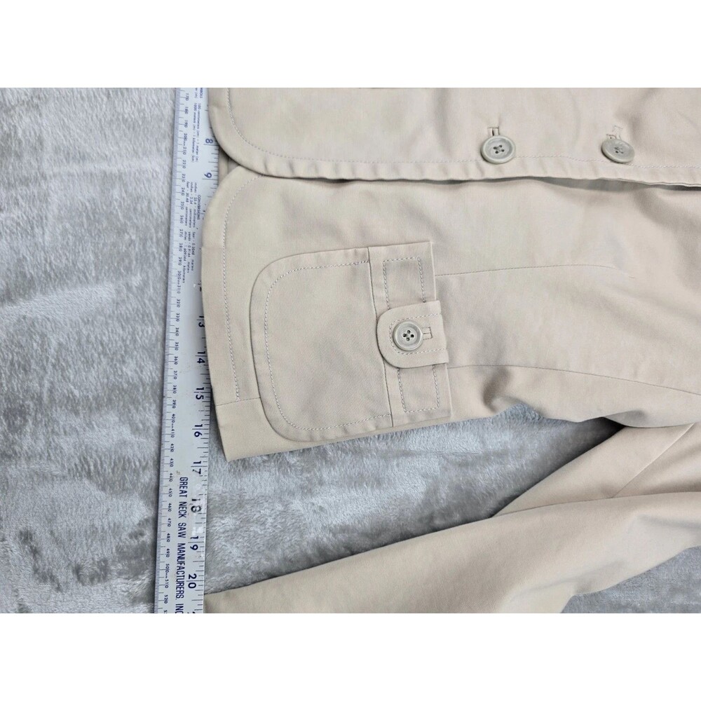 BANANA REPUBLIC Women's Beige Stretch Blazer Jacket Sz 2 Button Back Detail - Picture 5 of 6